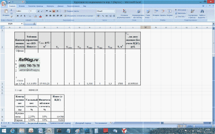 ������ �������� �� ������ ������������ � Excel, ������� 1